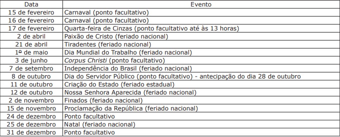 Governo Do Acre Divulga Calend Rio De Feriados E Pontos