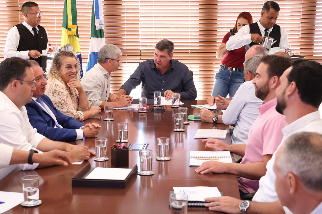 Governador conversa com prefeito de Sonora sobre novos investimentos na cidade, em reunião na Governadoria