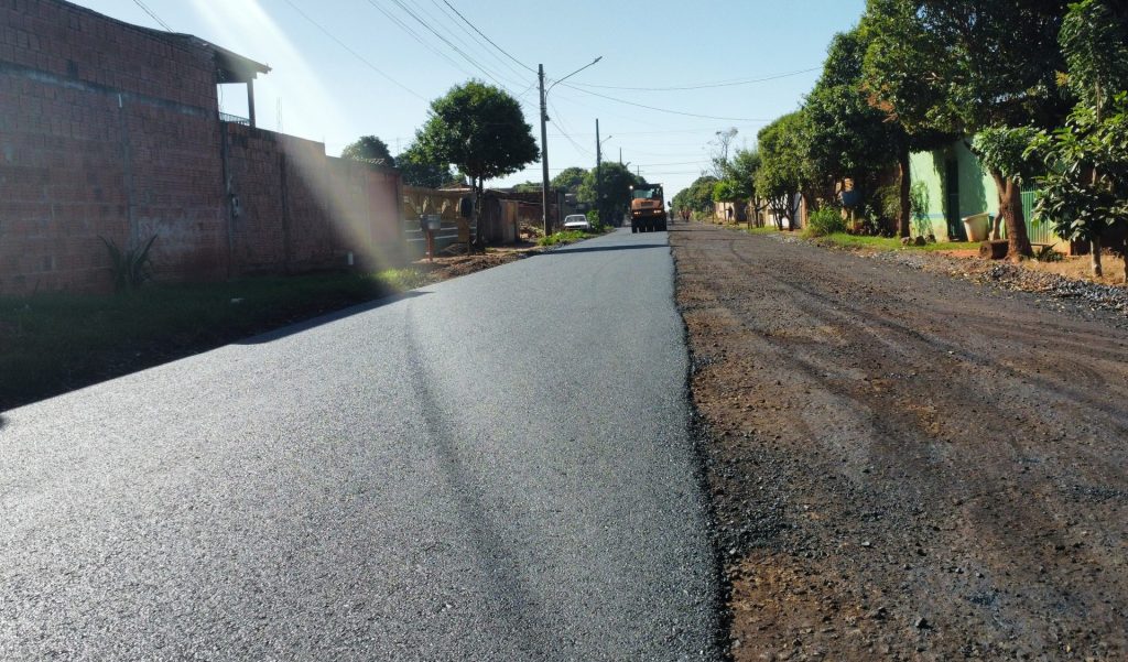 Nova Alvorada do Sul: asfalto chega ao bairro Maria de Lourdes com apoio do Estado