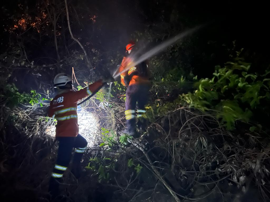 Parque estadual Rio Negro 01 vistoria 23 nov CPA CBMMS Com atuação intensa e após chuva, Bombeiros de MS controlam focos de incêndios no Pantanal