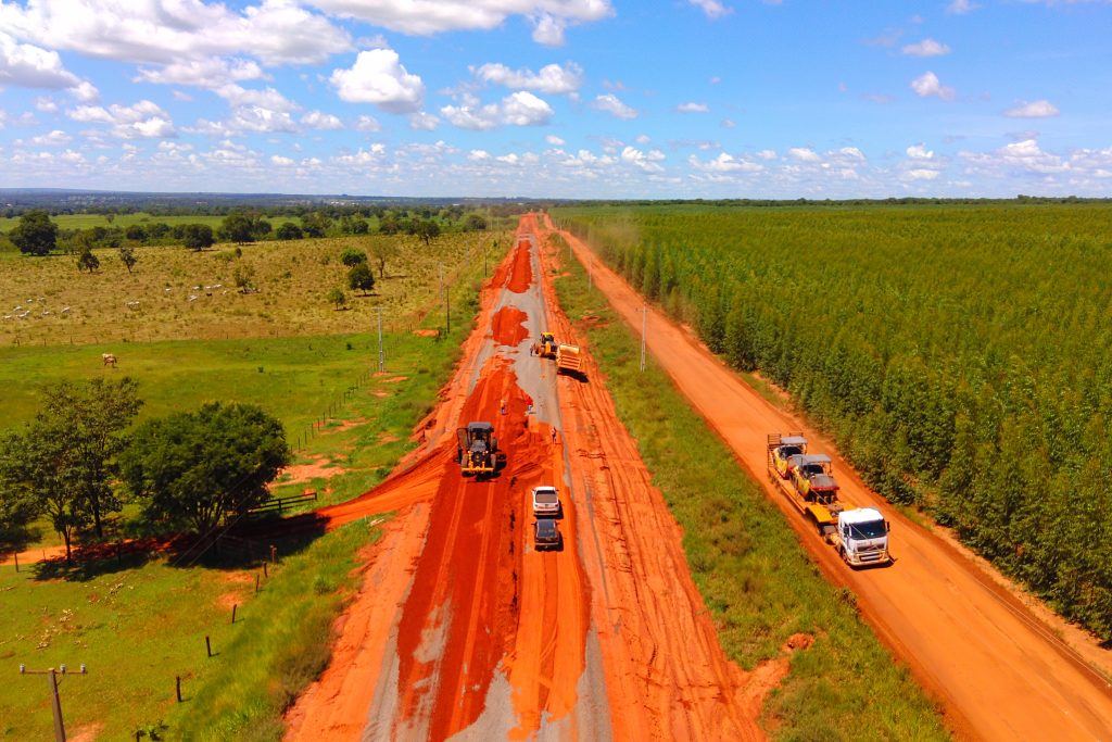 Obras na rodovia MS 357 que liga Ribas do Rio Pardo a Camapua Foto Alvaro Rezende