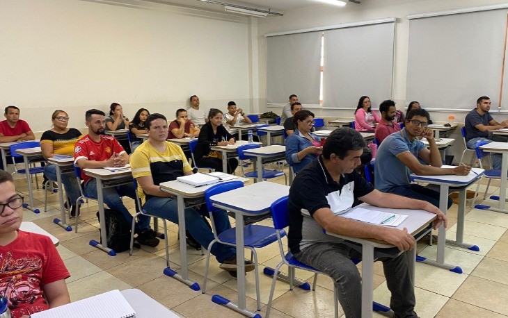 Alunos de curso do Programa MS Qualifica durante capacitação (Foto: Dácio Moraes/Funtrab)