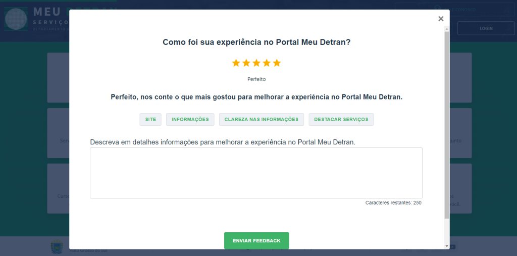 Detran-MS lança pesquisa de satisfação no Portal de Serviços visando melhoria contínua