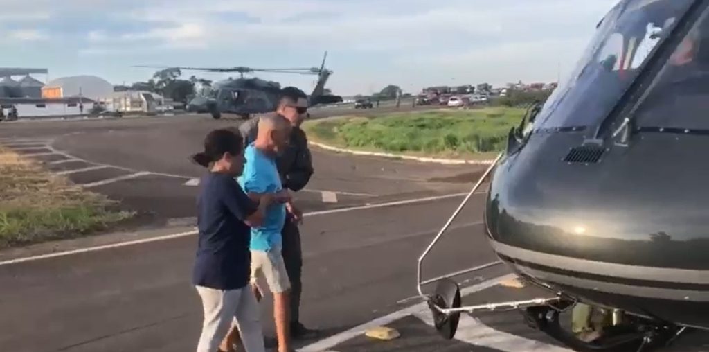Helicóptero de MS ajuda no resgate de crianças e transporte de gestante no RS