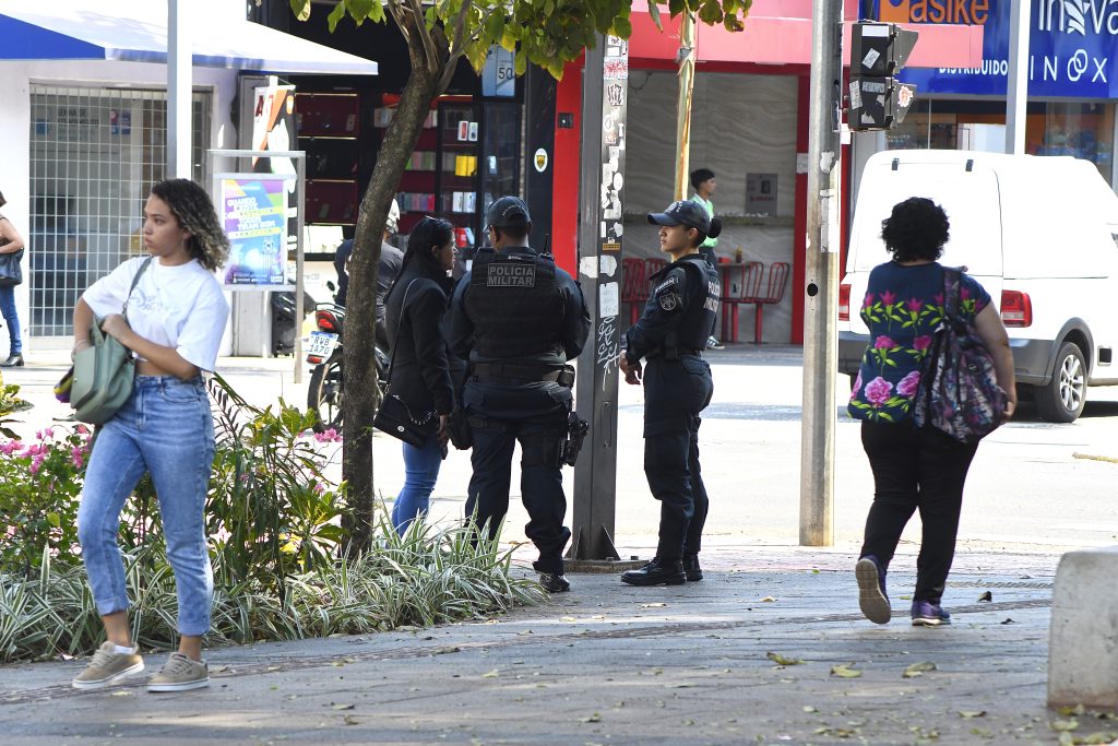 Policiamento no centro Foto Bruno Rezende 01