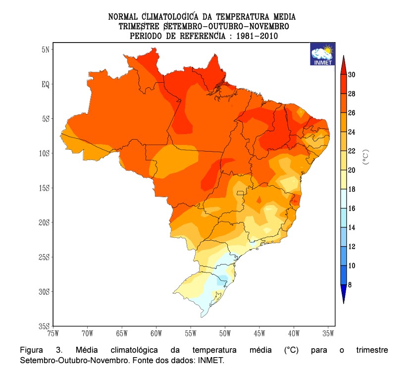 Previsão climática: chuvas abaixo da média e altas temperaturas permanecem nos próximos meses