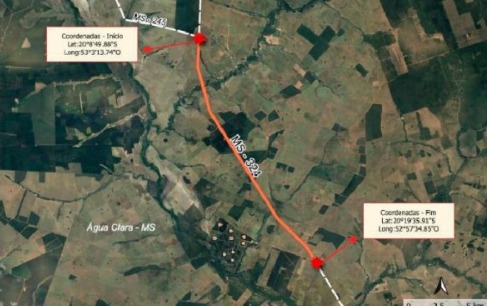  Mapa mostra o local exato da obra