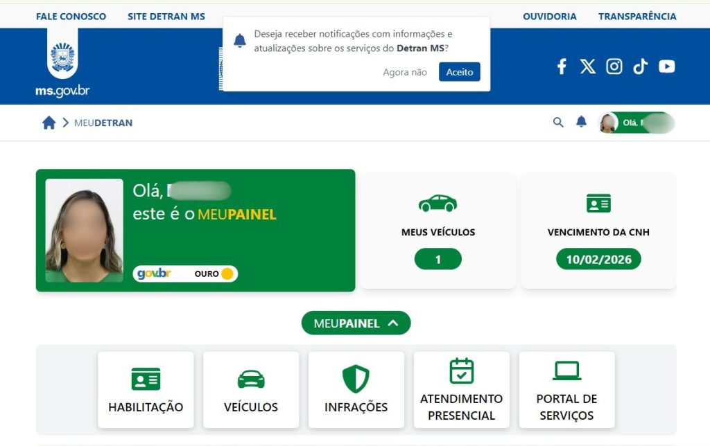 >Cidadão precisa dar aceite para receber as notificações
