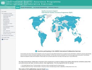>Mapa dos países participantes do Programa Internacional de Garantia da Qualidade (IQAP), coordenado pelo UNODC.