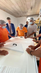 O magistrado acompanhou o início dos trabalhos na unidade penal.